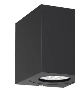 LED osvetlenie Nordlux - LED vonkajšie nástenné svietidlo CANTO 2xLED/6W/230V IP44 čierna 49711203