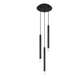 Svietidlá Globo 15629-3 - Luster na lanku BLAKE 3xG9/4W/230V pr. 24 cm čierna 15629-3