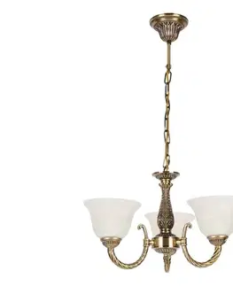 Svietidlá BRILAGI - Luster na reťazi CLASSIC 3xE14/10W/230V mosadz bg72835