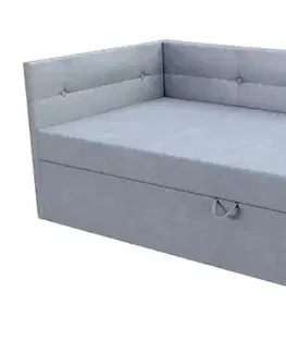 Postele FDM Čalúnená jednolôžková posteľ BILLY | sivá 90 x 200 cm