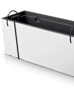 Kvetináče a truhlíky NABBI DUC600W plastový balkónový kvetináč 58 cm biela