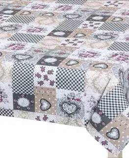 Obrusy Bellatex Obrus DITA Patchwork love, 140 x 200 cm