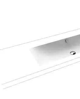 Umývadlá Kaldewei Zápustné umyvadlo Kaldewei Silenio 3048 93,4x39,1 cm alpská bílá bez otvoru pro baterii 906106003001 906106003001
