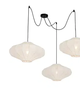 Závesné svietidlá Inteligentné závesné svietidlo biele 50 cm 3-svetlá vrátane 3 Wifi G95 - Plu