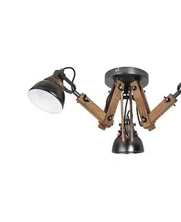 Svietidlá Rabalux 2724 - Prisadený luster AKSEL 3xE14/15W/230V čierna