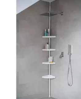 Kúpeľňové doplnky Rohová polička 290cm biela