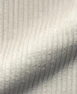 Sedacie súpravy XL DELIFE Pohovka v tvare U Elio 300x185 cm manšester béžová s taburetom