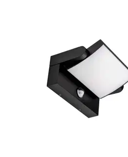 Záhradné lampy  LED Vonkajšie nástenné svietidlo so senzorom LED/17W/230V 4000K IP65 čierna 2941
