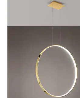 Svietidlá Thoro TH.248 - LED Luster na lanku RIO LED/50W/230V CRI90 3000K pr. 78 cm zlatá TH.248