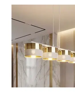Svietidlá EMIBIG Luster na lanku LUX 4xE27/15W/230V biela/zlatá 1650/4