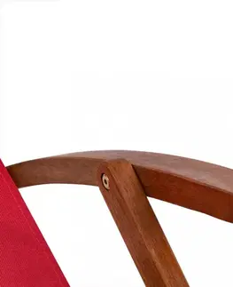 Záhradné lehátka Skladacie plážové lehátko D0484 akácia Dekorhome