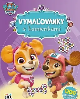 Nalepovačky, vystrihovačky, skladačky Vymaľovanky s kamienkami: Labková patrola