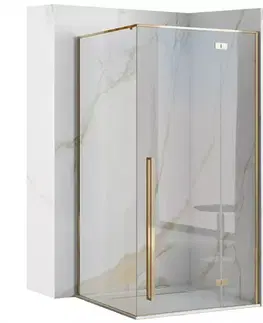 Sprchové kúty 80x100 Sprchový kút Fargo Rea K4907 100x80x195 gold