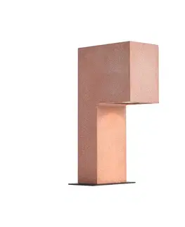 Zahradne stlpove lampy Moderný vonkajší stĺpik terakota 35 cm IP44 - Pompei