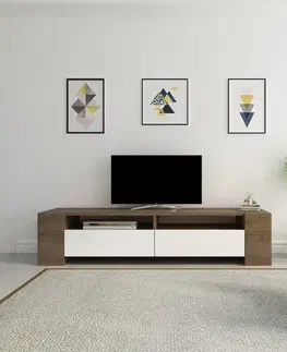 TV stolíky TV stolík Sosruko - Walnut, White