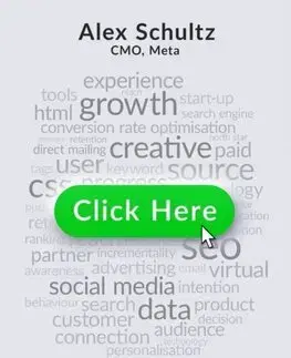Marketing, reklama, žurnalistika Click Here - Alex Schultz