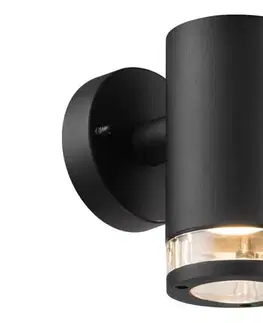 Svietidlá Nordlux - Exteriérové nástenné svietidlo BIRK 1xGU10/28W/230V IP44 čierna 45521003