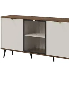 Komody s dvierkami Komoda 160 Marly 7 3d orech/Kašmír