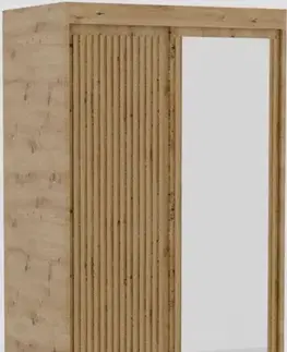 Šatníkové skrine ArtAdrk Šatníková skriňa  DELIA | dub artisan 120 cm