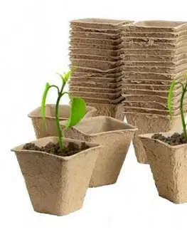Outdoorové kotlíky Kinekus Kvetináč rašelinový SADBOVAČ 6x5cm, sada 72ks