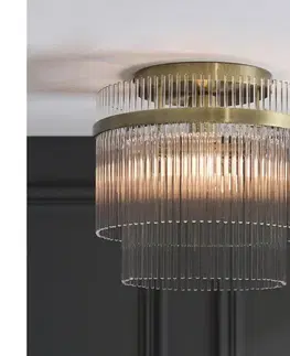 Svietidlá Endon 119492 - Prisadený luster MARIETTA 1xE27/10W/230V mosadz/priehľadné 119492