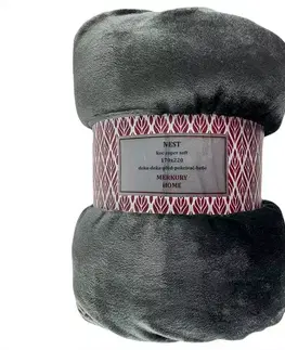 Ozdobné prikrývky Deka Nest Super Soft antracit 200x220 Merkury Home