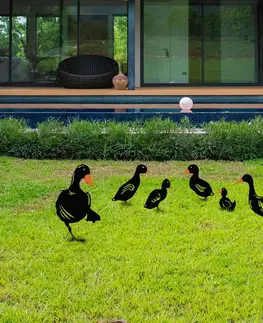 Bytové doplnky a dekorácie Súprava dekoratívnych kovových doplnkov do záhrady Ducks