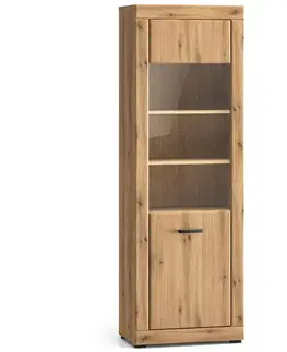 Vitríny a regály do obývačky Vitrína Dora 02 dub evoke