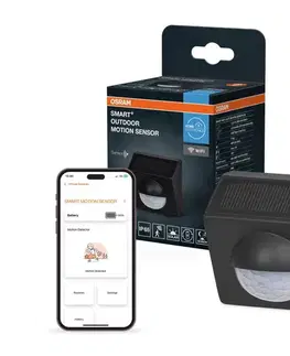 Záhradné lampy Osram - Vonkajší solárny pohybový senzor SMART+ 3,7 V antracit IP65 Wi-Fi 800 mAh 4099854419133