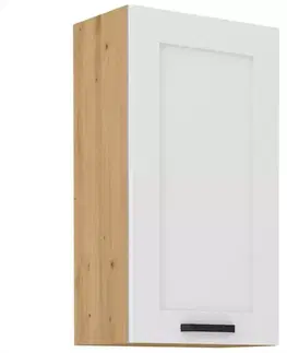 Kuchynské skrinky visiace Kuchynská skrinka LUNA biely mat/artisan  50g-90 1f