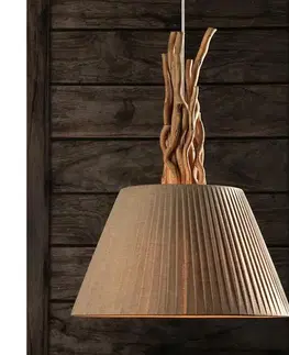 Svietidlá ONLI - Luster na lanku WOODY 1xE27/22W/230V 5029/SS