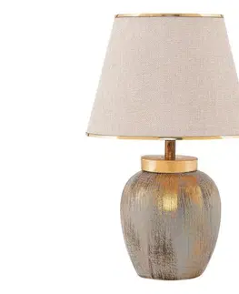 Lampy  Stolná lampa 1xE27/40W/230V zlatá/béžová 687HMY2119