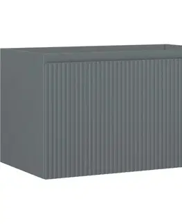 Kúpeľňový nábytok MEXEN/S - Rivel kúpeľňová skrinka pod umývadlo 80, 1 šuplík, reliéf, grafit mat 91A20-08047-1-BF66