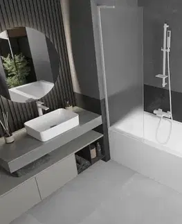 Sprchové dvere MEXEN/S - Next L vaňová zástena FIX 60 x 150, dekor, biela 895-060-000-03-30-20