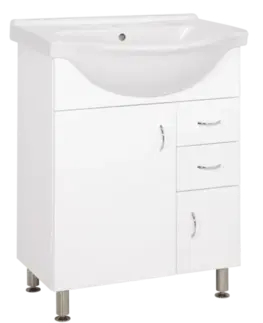 Kúpeľňový nábytok Kúpeľňová skrinka s umývadlom Keramia Pro 65,8x51,4 cm biela PRO65DV PRO65DV