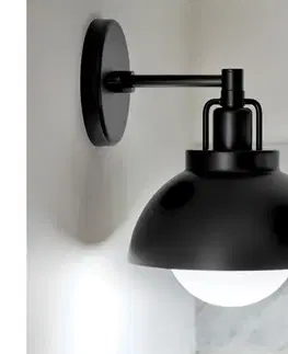 Svietidlá Elstead Kichler KL-NIVA-1W-1P-BK - Nástenná lampa NIVA 1xE27/40W/230V čierna KL-NIVA-1W-1P-BK