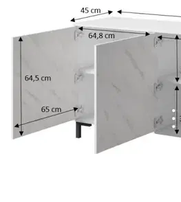 Komody CAMA MEBLE Marmo 200 3D trojdverová komoda biela