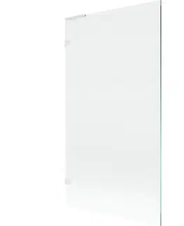 Sprchové dvere MEXEN/S - Lunar L vaňová zástena FIX 100 x 150, transparent, biela 897L-100-000-20-00