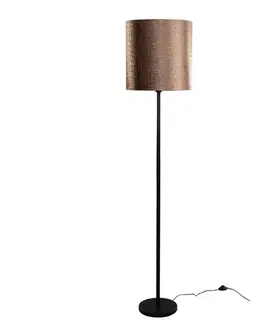 Stojace lampy Stojacia lampa čierna s velúrovým tienidlom krokodíl 40 cm - Simplo