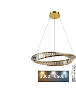 Svietidlá  LED Stmievateľný krištáľový luster na lanku LED/40W/230V + diaľkové ovládanie J6349/GCH