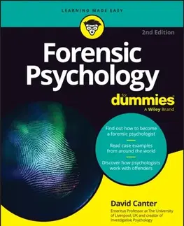 Psychiatria a psychológia Forensic Psychology For Dummies - David V. Canter
