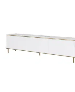 Konferenčné stolíky Televízny stolík Imaj White Marble and Gold