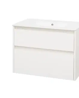 Kúpeľňový nábytok Mereo Opto, kúpeľňová skrinka s keramickým umývadlom 81cm, biela CN911