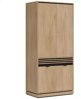 Šatníkové skrine Skriňa 2D Ferro Fe08 Dub Crem Torro