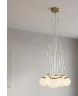 Svietidlá BRILAGI - Závesný luster na lankách GLOBE 10xE14/15W/230V biely BRLC3326