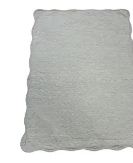 Prehozy Prehoz bavlnený Deluxe jednofarebný Svetlo sivý TiaHome - 220x240cm + 2ks 50x70cm