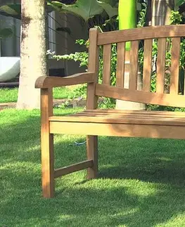 Záhradné lavice DEOKORK Záhradná teaková lavica BLADE 180 cm