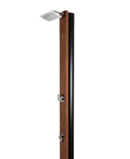 Solárne sprchy 30 L Hanscraft Solárna sprcha NATUR TEAK s oplachom nôh (antracit / imitácia dreva)