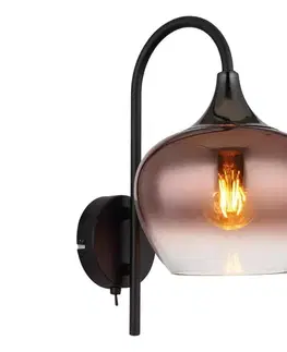 Svietidlá Globo 15548WG - Nástenná lampa MAXY 1xE27/40W/230V medená 15548WG