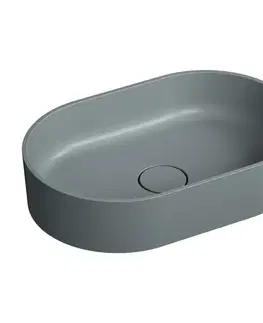 Umývadlá OMNIRES - OVO M+ umývadlo na dosku, 55 x 36 cm ash grey /AG/ OVOUNAG